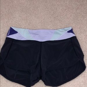 Navy Lululemon speed shorts
